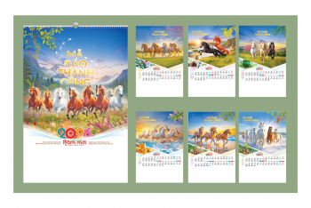 LỊCH LÒ XO 7 TỜ 2026